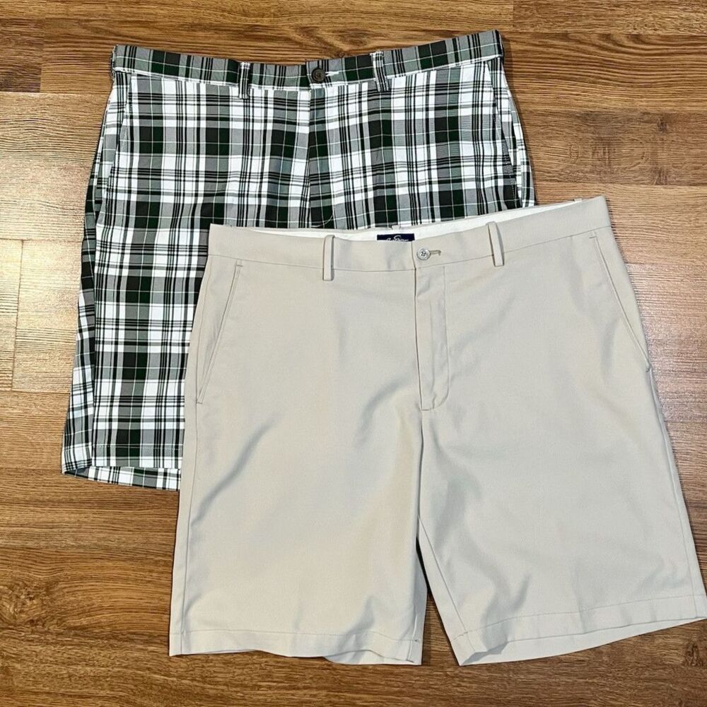 Men's Size 38 Jack Nicklaus Haggar Performance Flex Golf Shorts Bundle Lot of 2